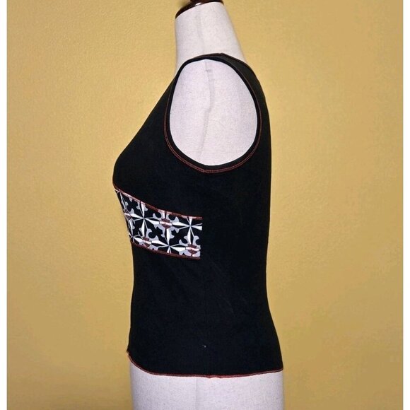 Harley Davidson Tank Top Womens Vintage Sleeveless Medium Logo Black Tee 94554 - Picture 4 of 9